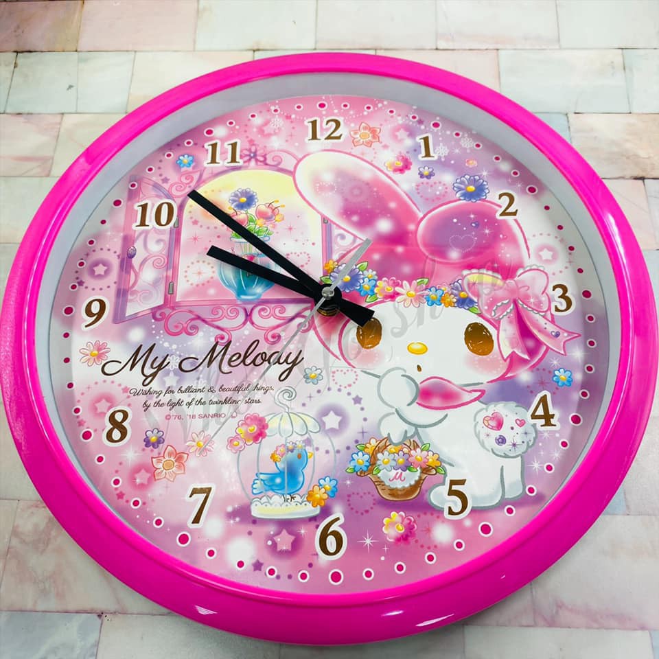 【日本現貨】美樂蒂連續型時鐘 日本限定款 24小時出貨 掛鐘 時鐘 卡通鐘