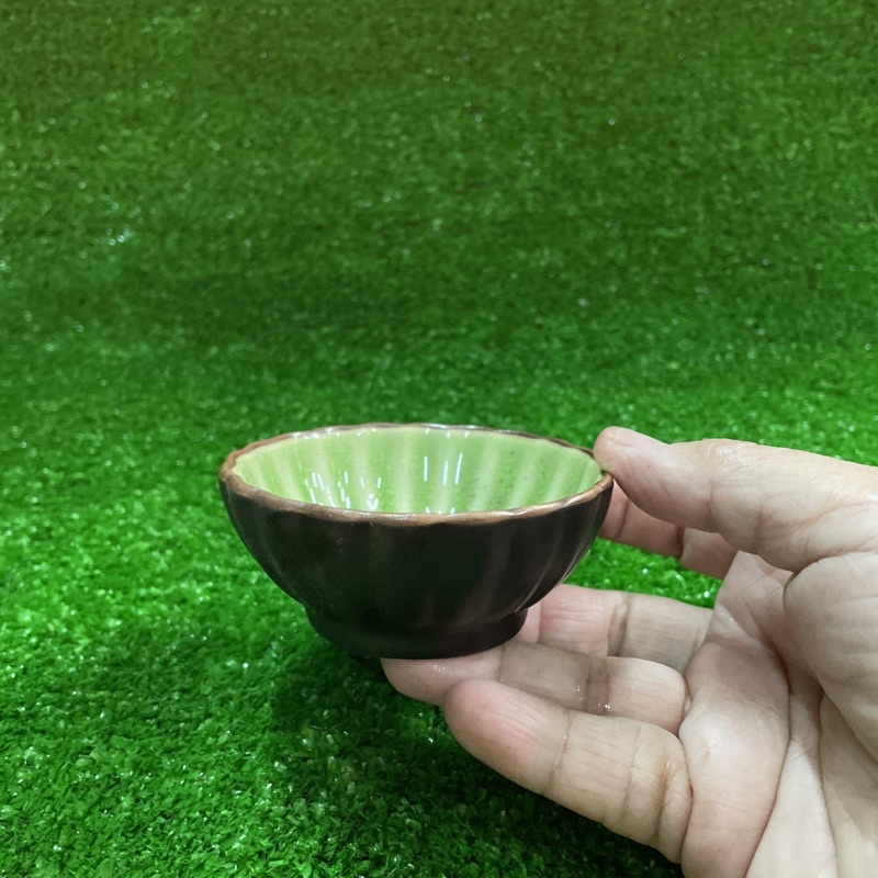 陶瓷圓綠碟、日式小碟、醬料碟-8*3.5cm