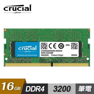 Micron 美光 Crucial DDR4 3200/16GB 筆記型記憶體 [2Rx8] 現貨 廠商直送