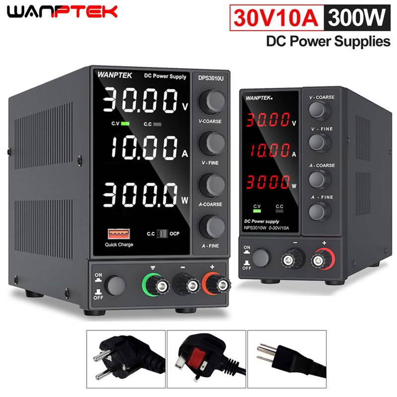Wanptek Usb 可調直流電源 30v 10a 實驗室電源單元 60v 5a 穩壓器穩定器開關電源