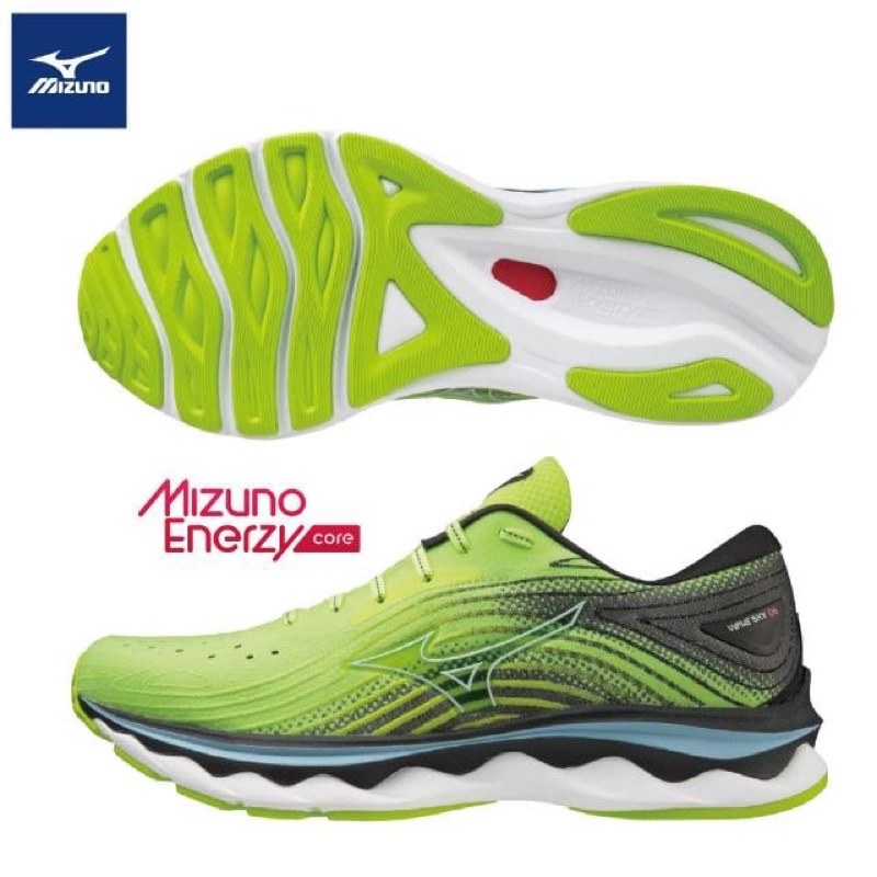 「零碼27.5vm」MIZUNO美津濃  WAVE SKY 6 男款  慢跑鞋（J1GC220205）