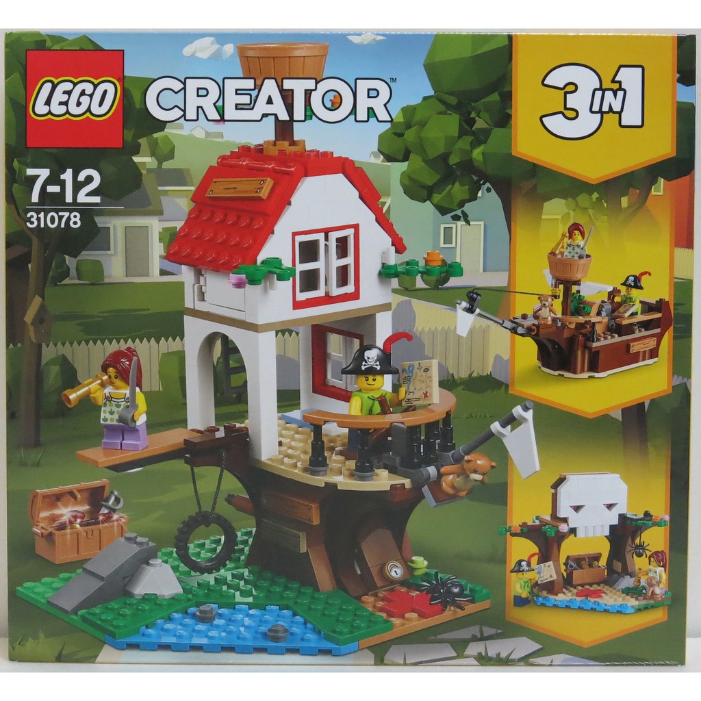 {野孩子}LEGO 樂高 Creator 3合1創作系列 Tree House Treasur 尋寶樹屋 31078