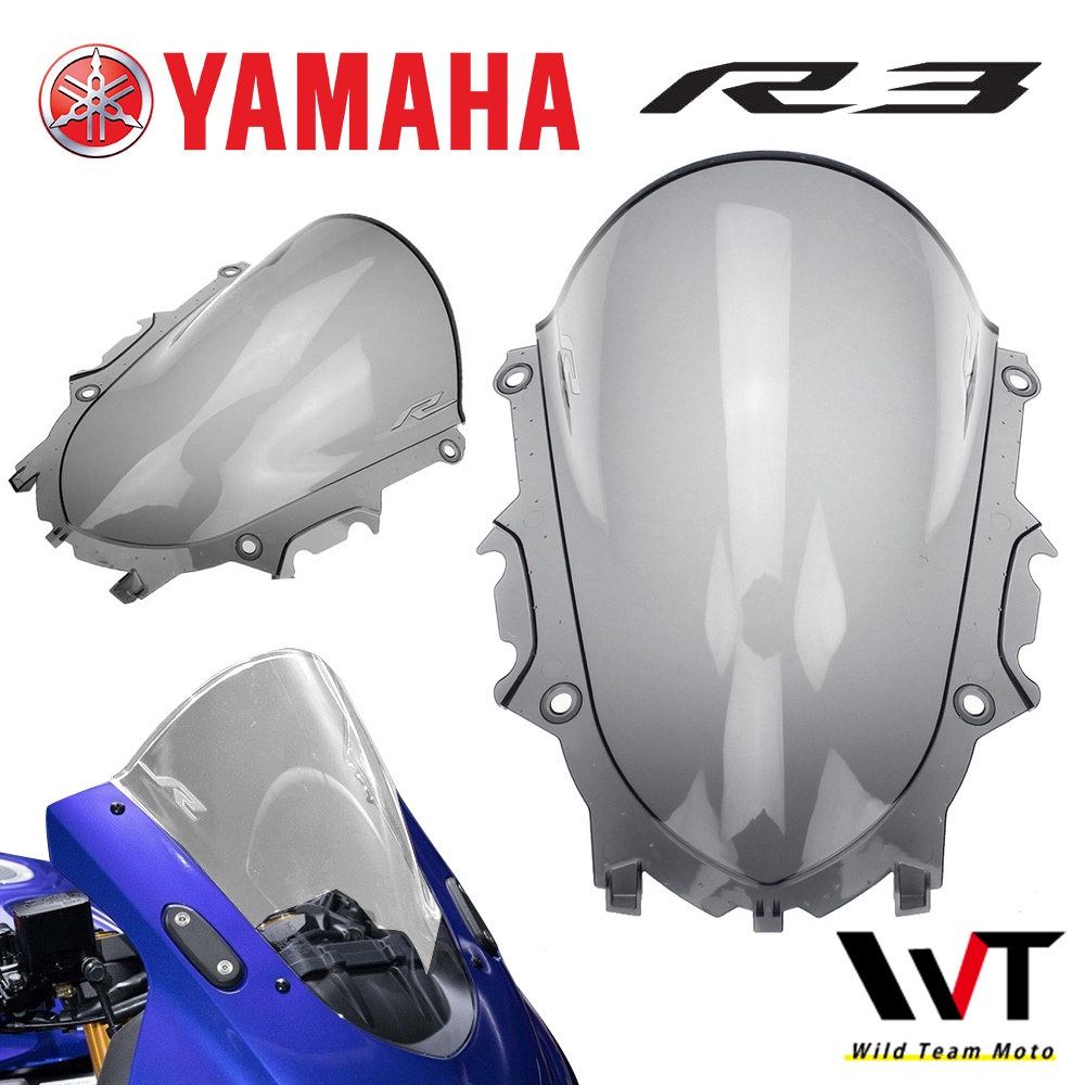 免運 現貨 新R3 高角度風鏡 R3 加高風鏡 19-21 改款YAMAHA YZF- R3 類原廠風鏡  黑色 透明
