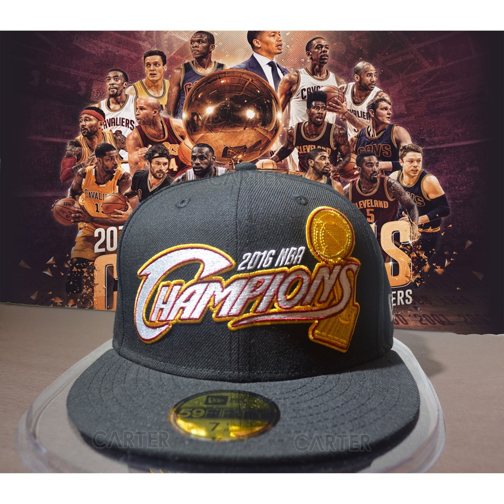 特價 New Era x NBA Cleveland Cavaliers 2016 騎士隊黑色冠軍全封帽