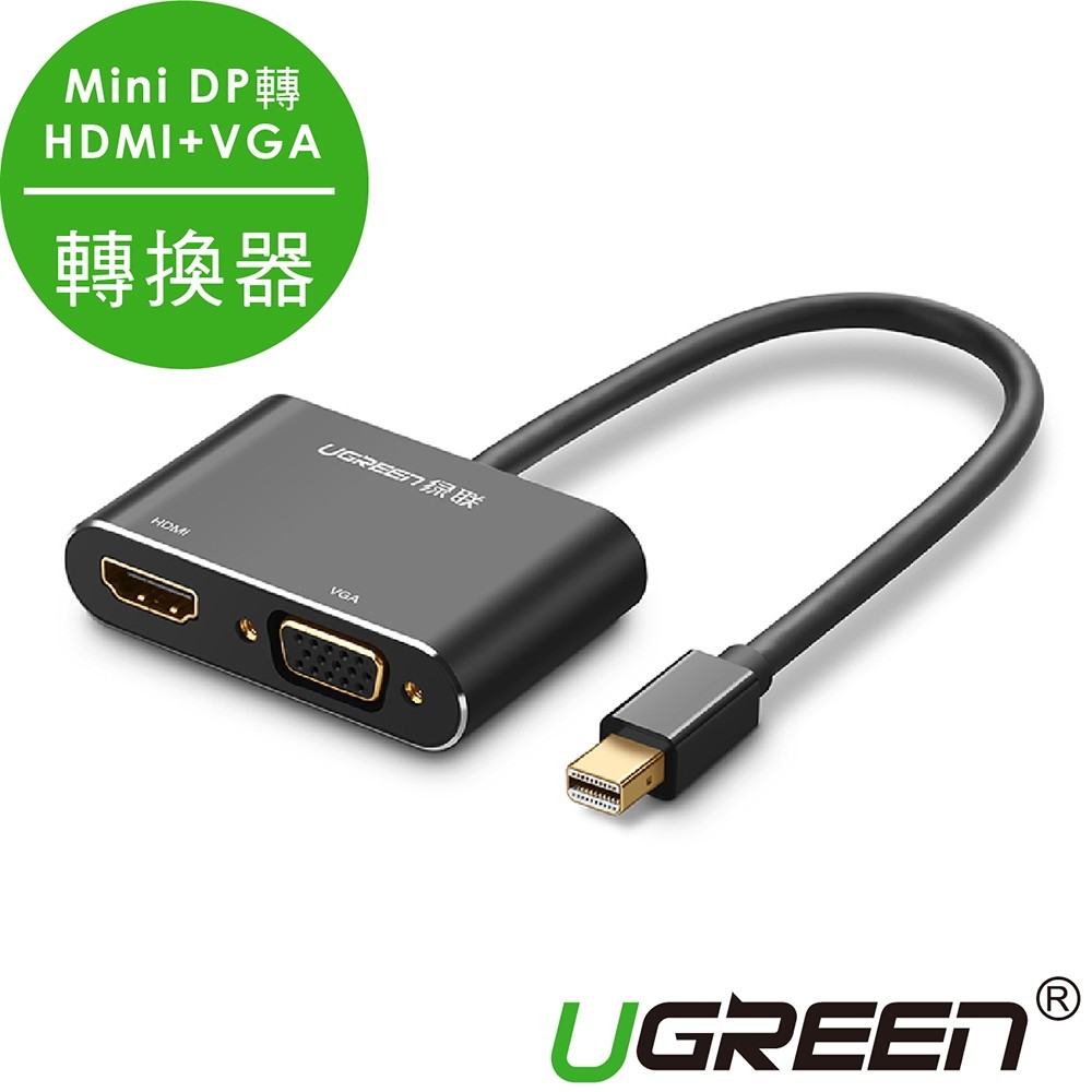 綠聯 Mini DP轉HDMI+VGA轉換器