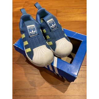 正版ADIDAS 童鞋二手17.5CM 藍白