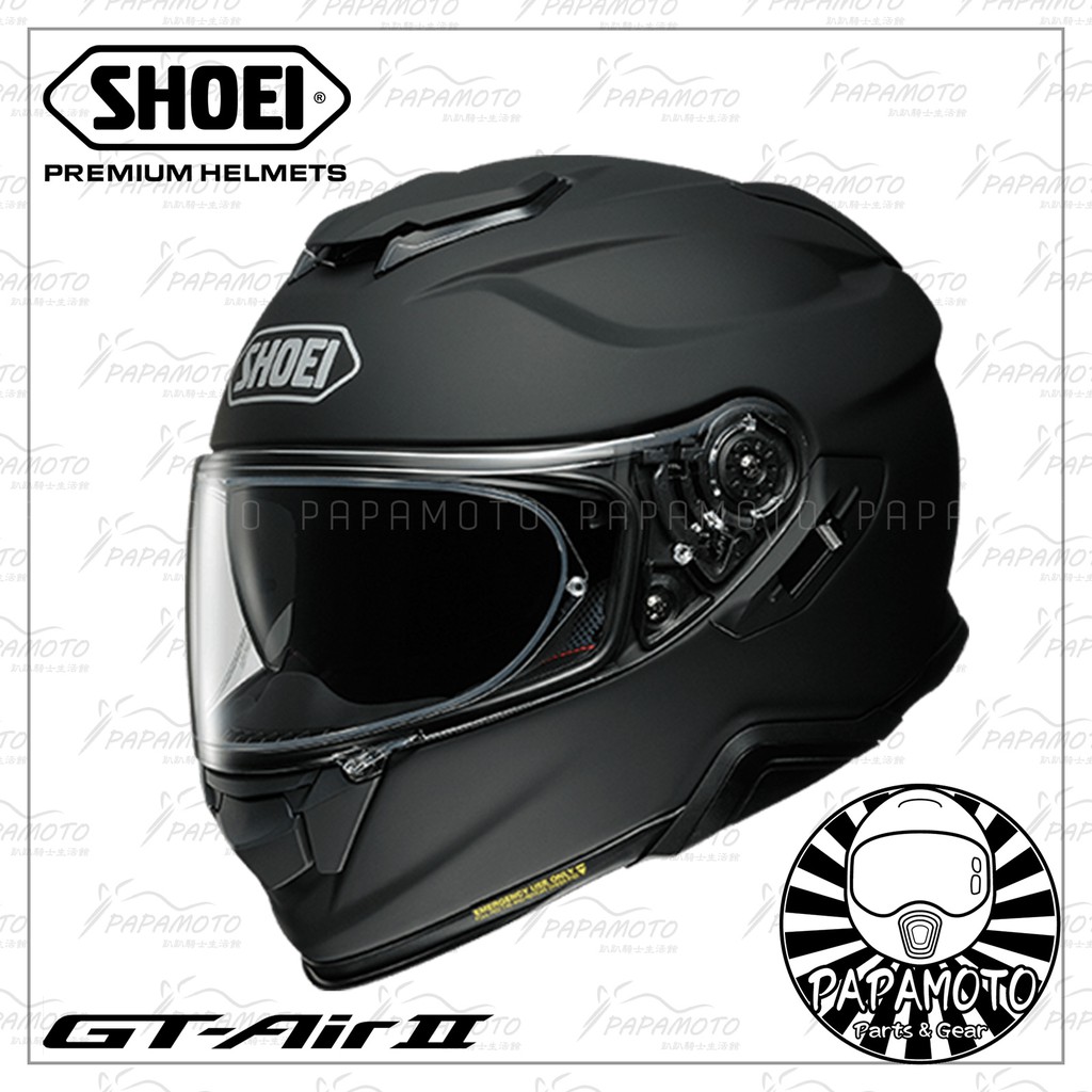 【趴趴騎士】SHOEI GT-AIR II - 消光黑 (全罩安全帽 內墨片 GTAIR2 SENA SRL2 藍芽