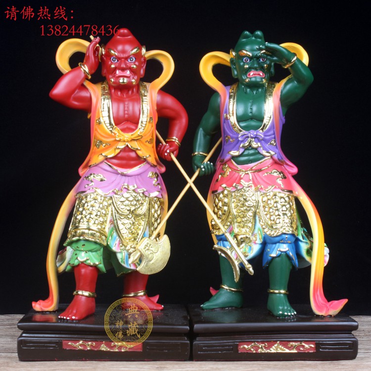 千里眼順風耳佛像媽祖道教神像左右護法將軍擺件千里眼順風耳神像 蝦皮購物