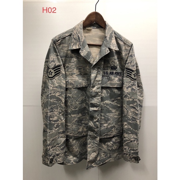 H02 🇺🇸 美軍公發 US AIR FORCE ABU 空軍虎斑迷彩襯衫 尺寸38L左右 美軍流出品