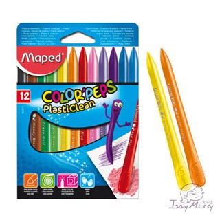 法國Maped-不沾手三角蠟筆12色 畫筆 蠟筆 彩繪筆 塗鴉筆 繪畫用品 兒童畫畫 繪畫工具【正版公司貨】