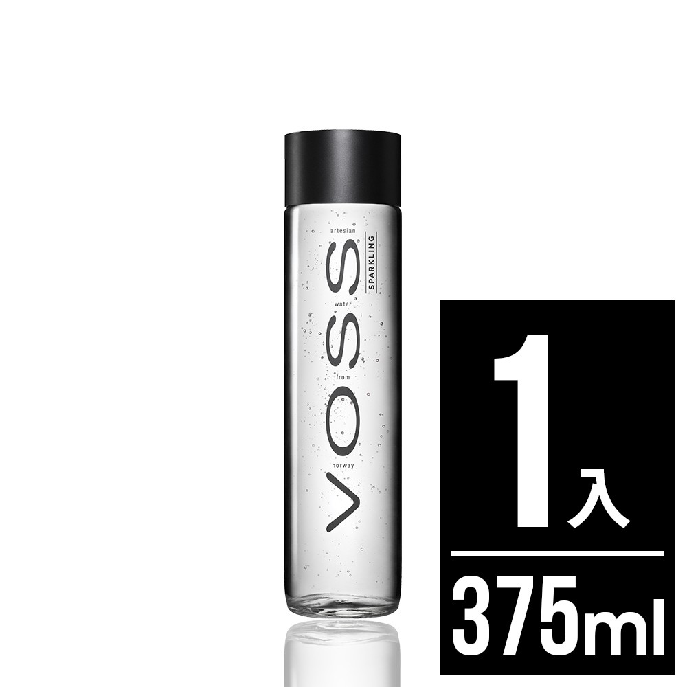 【VOSS芙絲】挪威頂級氣泡礦泉水(375ml)-時尚玻璃瓶