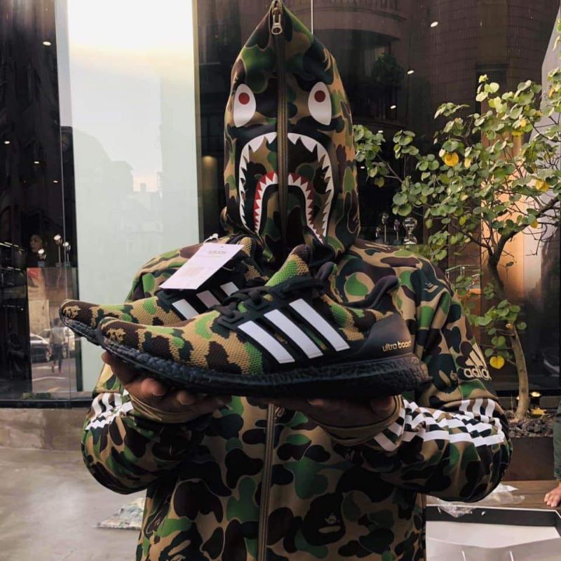 adidas A BATHING APE超級盃 鯊魚綠迷彩外套