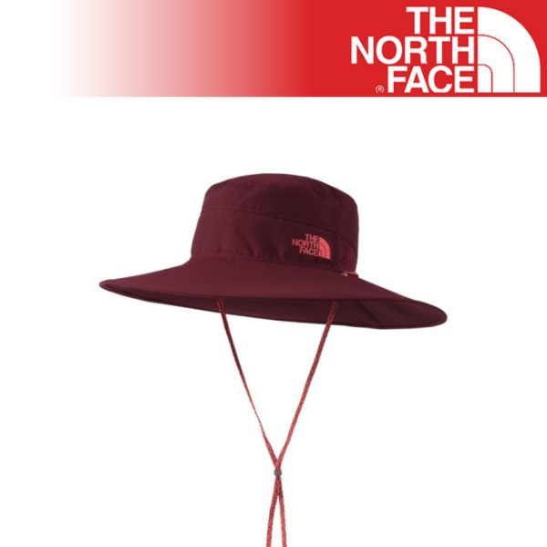 【The North Face 女 抗UV遮陽帽《暗紅》】CF7U/遮陽帽/大圓帽/漁夫帽/登山帽/悠遊山水