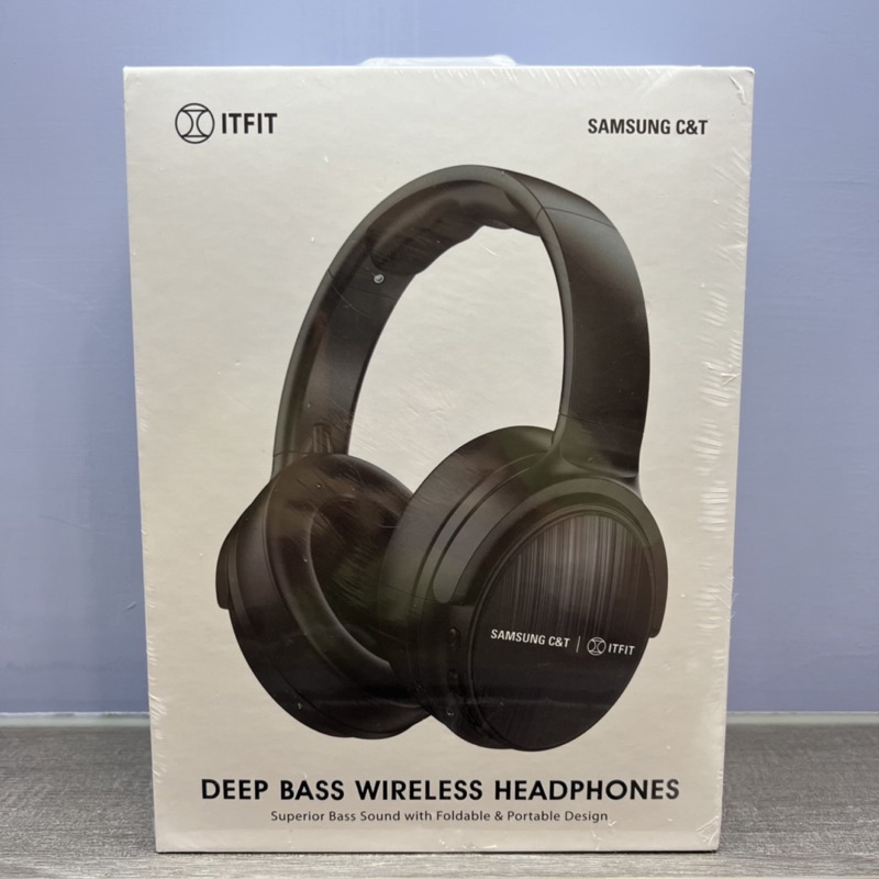 [全新]ITFIT DEEP BASS WIRELESS HEADPHONES 無線藍芽重低音耳罩式耳機 Samsung