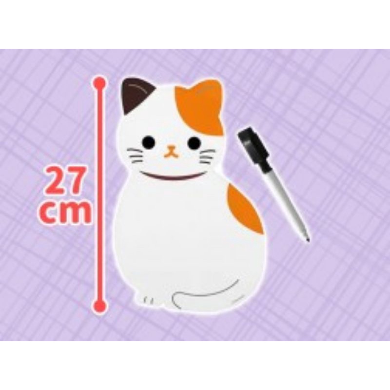 日本 正版 貓咪 造型 軟磁鐵 白板 抓樂霸 景品