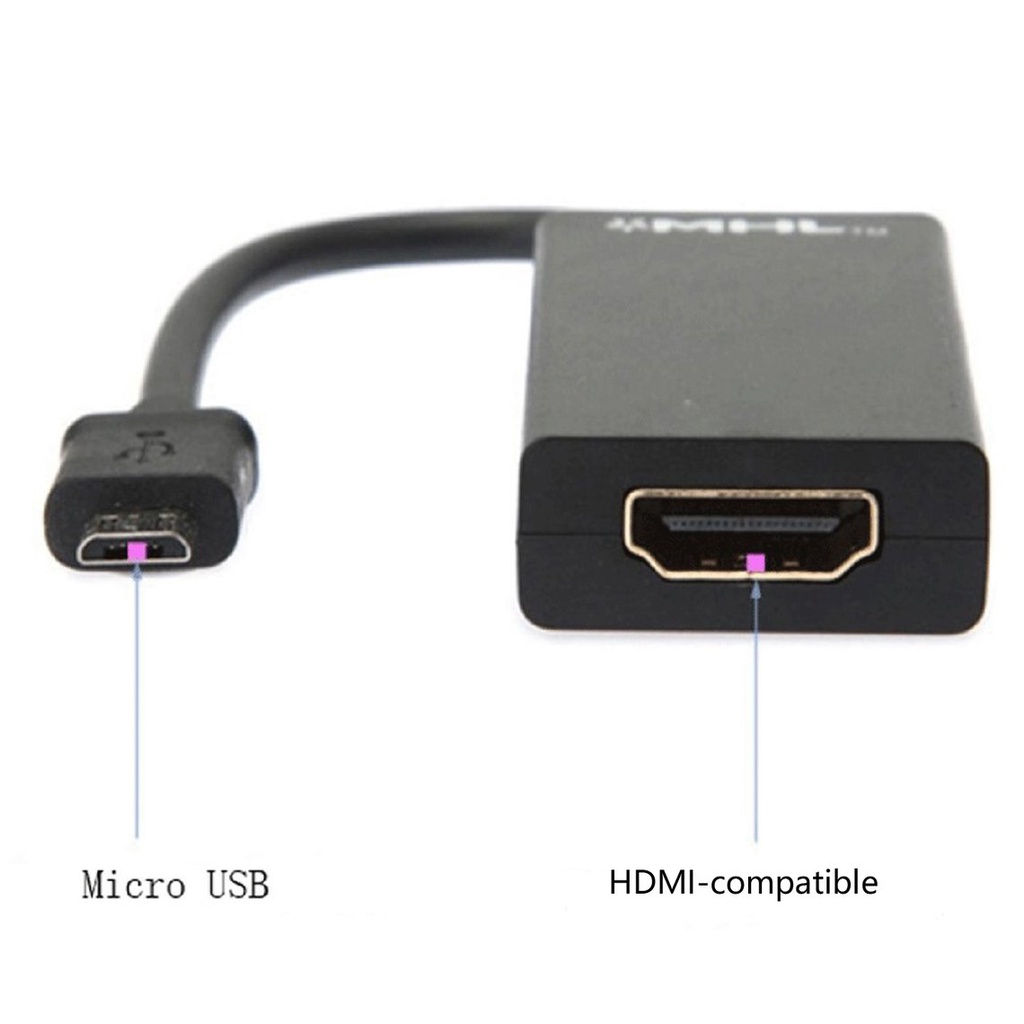 MHL Micro USB 公頭轉 HDMI 兼容母頭轉接線，適用於智能手機automotivestore