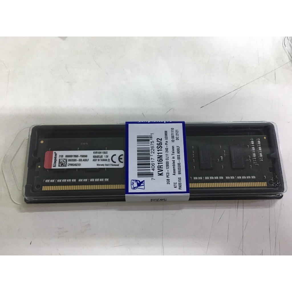全新金士頓Kingston DDR3 2G 1333/1600 KVR13N9S6/2 單面桌機記憶體 | 蝦皮購物