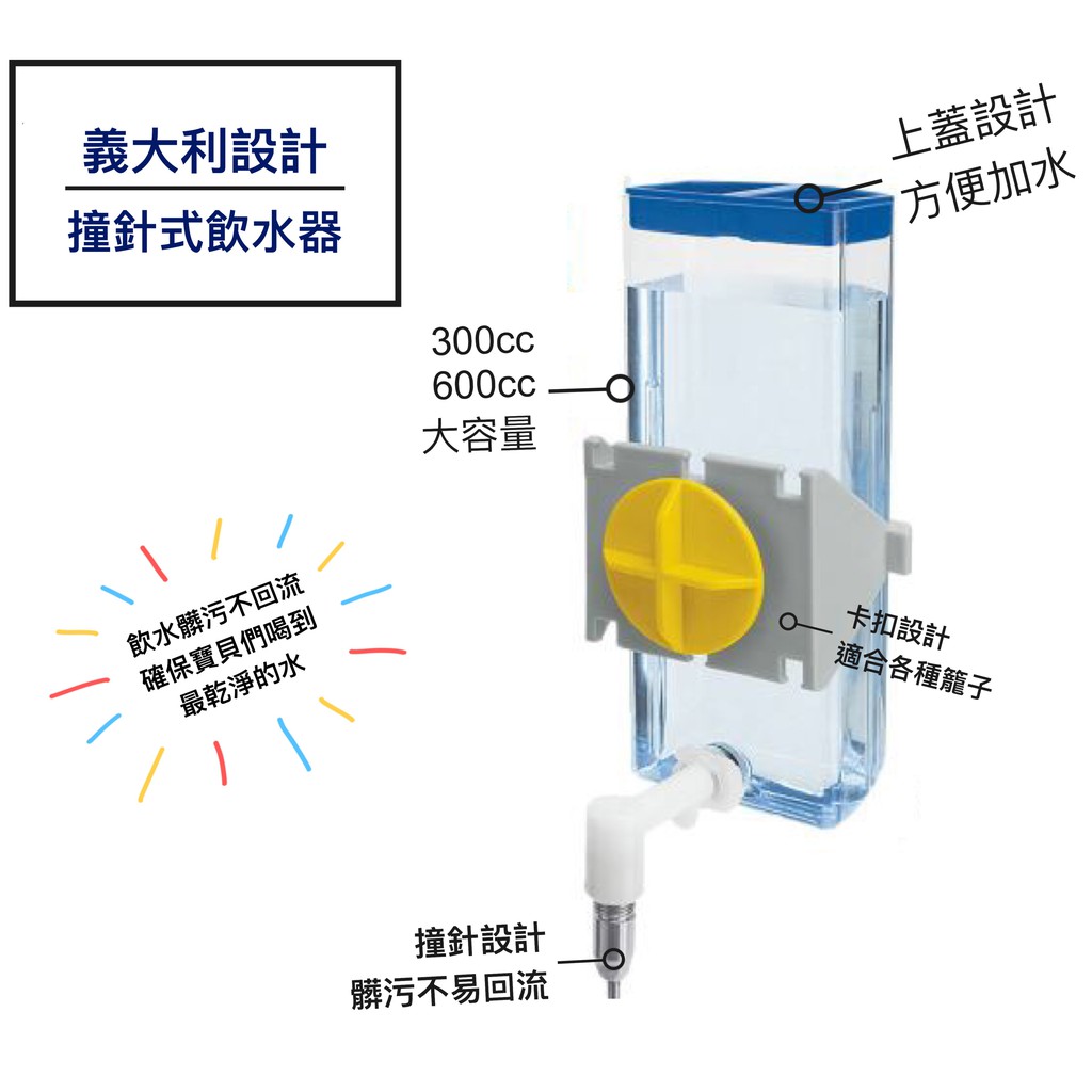 [Furmily毛呸寵物]現貨 頂針水壺 撞針水壺 水瓶 兔用品 飲水瓶 天竺鼠 兔子 刺蝟 鼠用品 鼠水瓶 飲水器