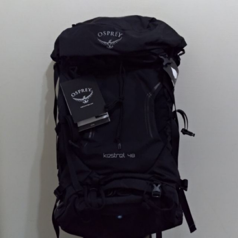 ［HOLYGOODS］-代購新款logo Osprey kestrel 48 登山背包 黑
