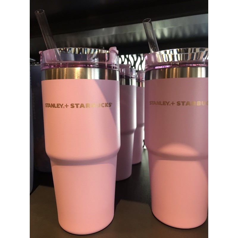 星巴克 Starbucks 🌟 Stanley 櫻色不鏽鋼TOGO冷水杯 16盎司