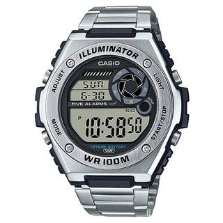 【CASIO】卡西歐 不鏽鋼帶電子錶 MWD-100HD-1A 原廠公司貨【關注折扣】