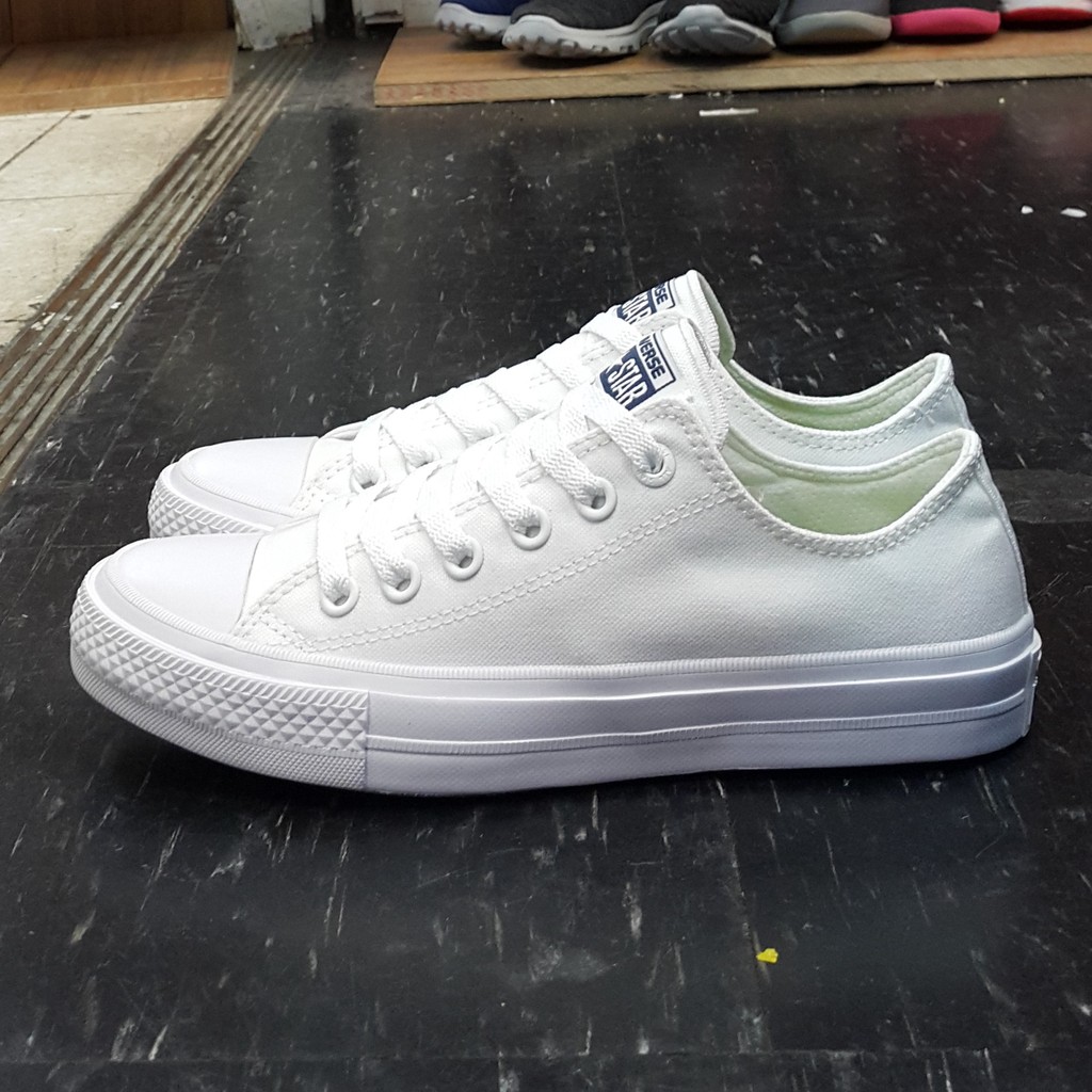 Converse Chuck Taylor All Star II 2代低筒白色全白帆布鞋墊150154C | 蝦皮購物