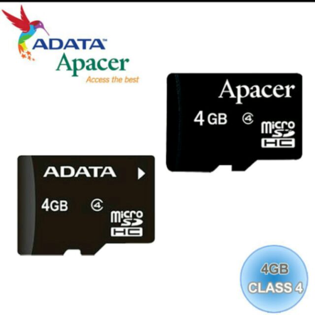 ADATA 威剛/Apacer Micro SD/T-Flash 4G/TF 4GB/CLASS 4 記憶卡 附轉卡