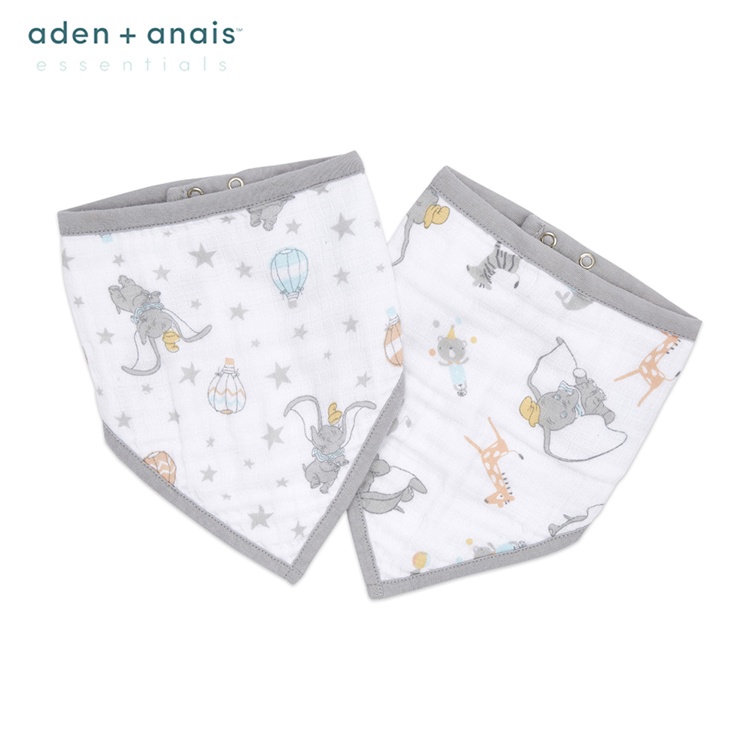 【Aden & Anais】迪士尼經典三角巾2入(3款)小熊維尼/米妮/小飛象