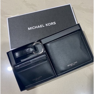MICHAEL KORS男用短夾 鑰匙圈 名片夾禮盒組
