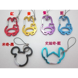 【棠貨鋪】日本 Disney 米奇. Melody. 史迪奇 頭形輪廓 金屬扣環 吊飾 鑰匙圈 - 6 款