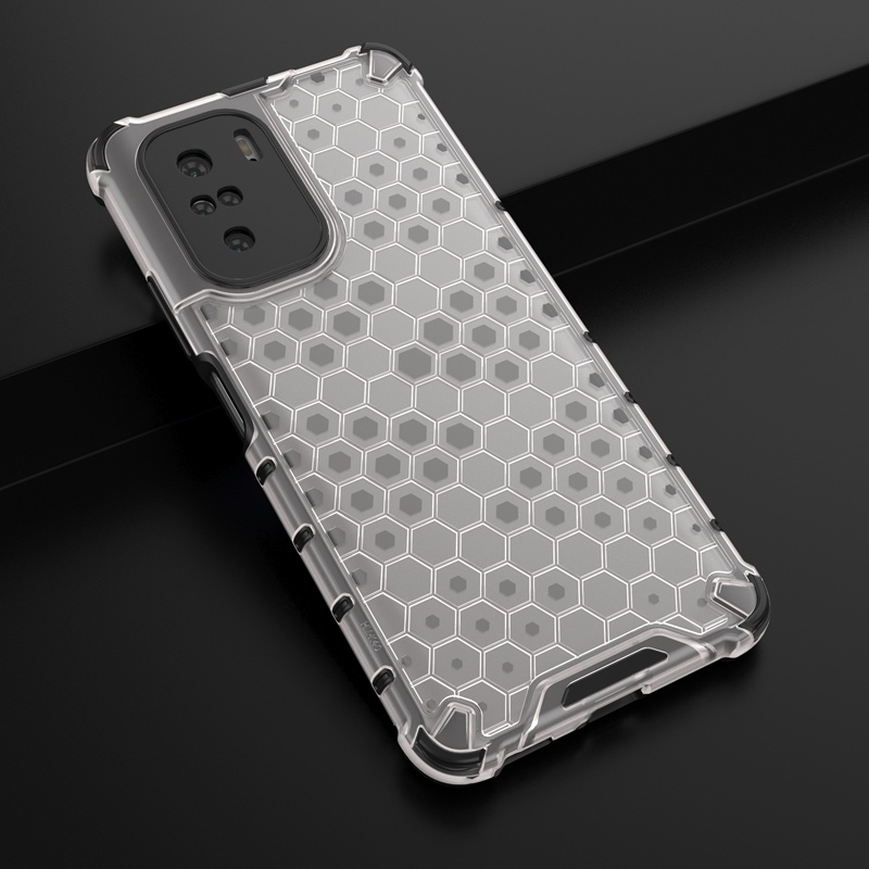 手機殼適用紅米K40 / K40 Pro  for Xiaomi Poco F3保護殼 蜂巢紋半透明殼