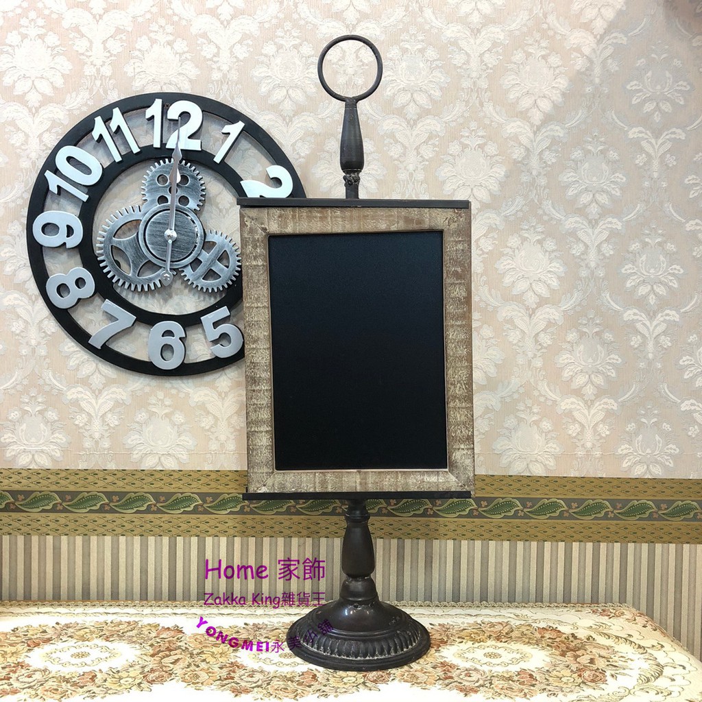 (永美小舖) loft工業風桌上型黑板 做舊黑板 留言板告示牌 menu 菜單板 公告 裝飾櫥窗餐廳店面櫃台佈置