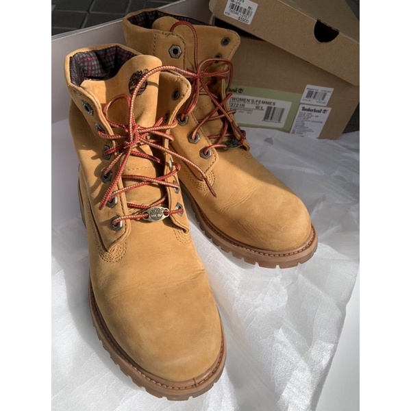 Timberland 低筒靴子 /黃靴 /反摺靴 女生款 US 7號( 低於7折)