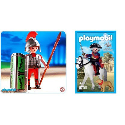 Playmobil #6799 腓特烈大帝+#4632 綠色盾牌羅馬騎士 (二組合購)