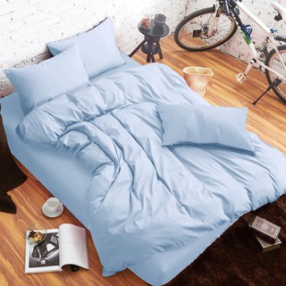 【JOY】100%精緻純棉素色枕套床包組及被套