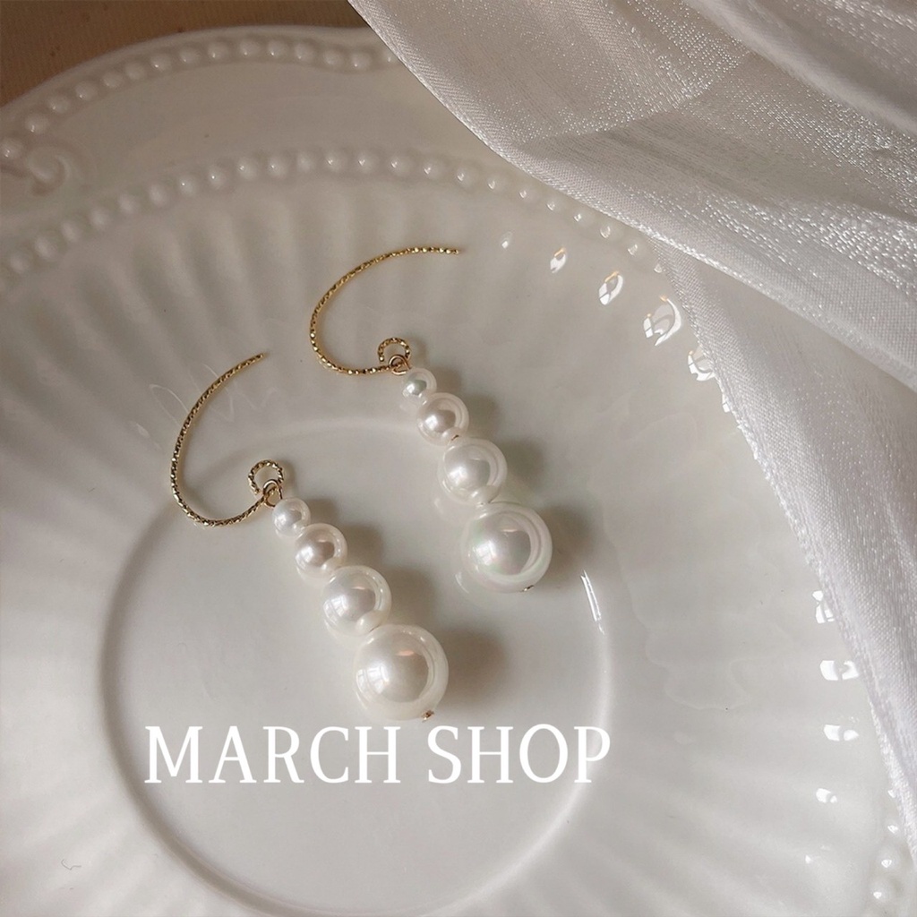 MARCH SHOP – 法式復古簡約珍珠耳飾