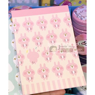 日本SUN-STAR文具 Kanahei卡娜赫拉的小動物 P助&小兔兔 小兔兔滿版粉色 B7便條紙 內有4種圖案 日本製