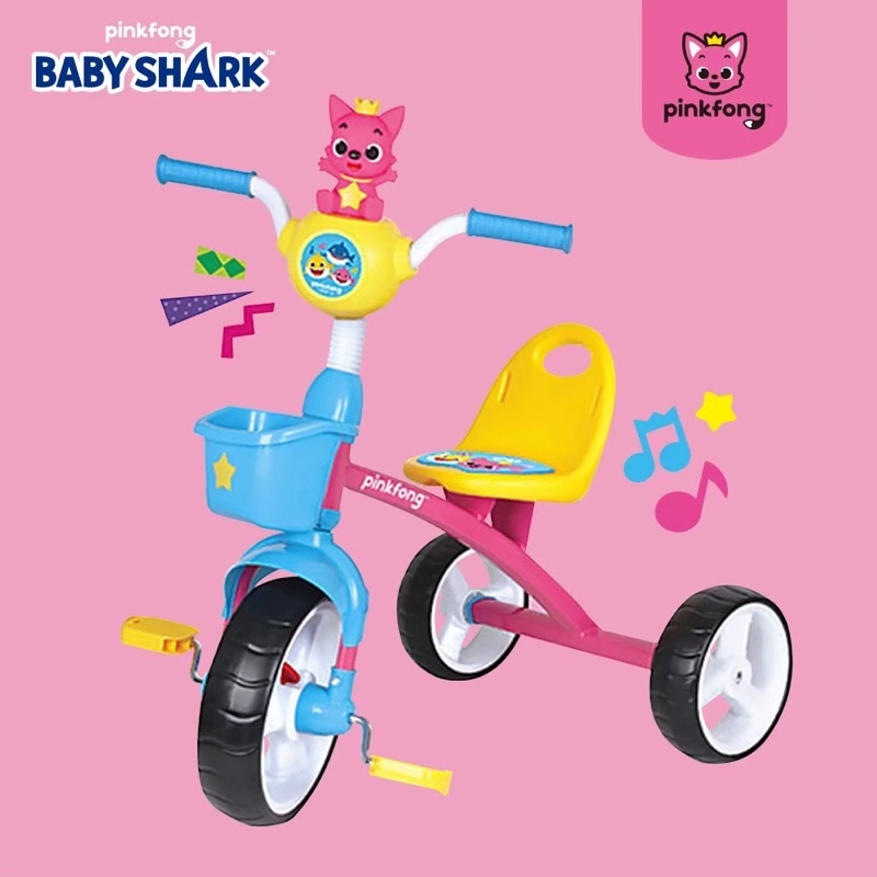 免運《Pinkfong》碰碰狐 🦊聯名 Baby Shark🦈鯊魚寶寶 三輪腳踏車