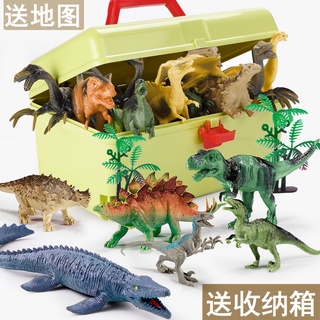 模擬玩具模擬小恐龍玩具男孩兒童動物模型大號軟膠滄龍霸王龍蛋三角龍套裝