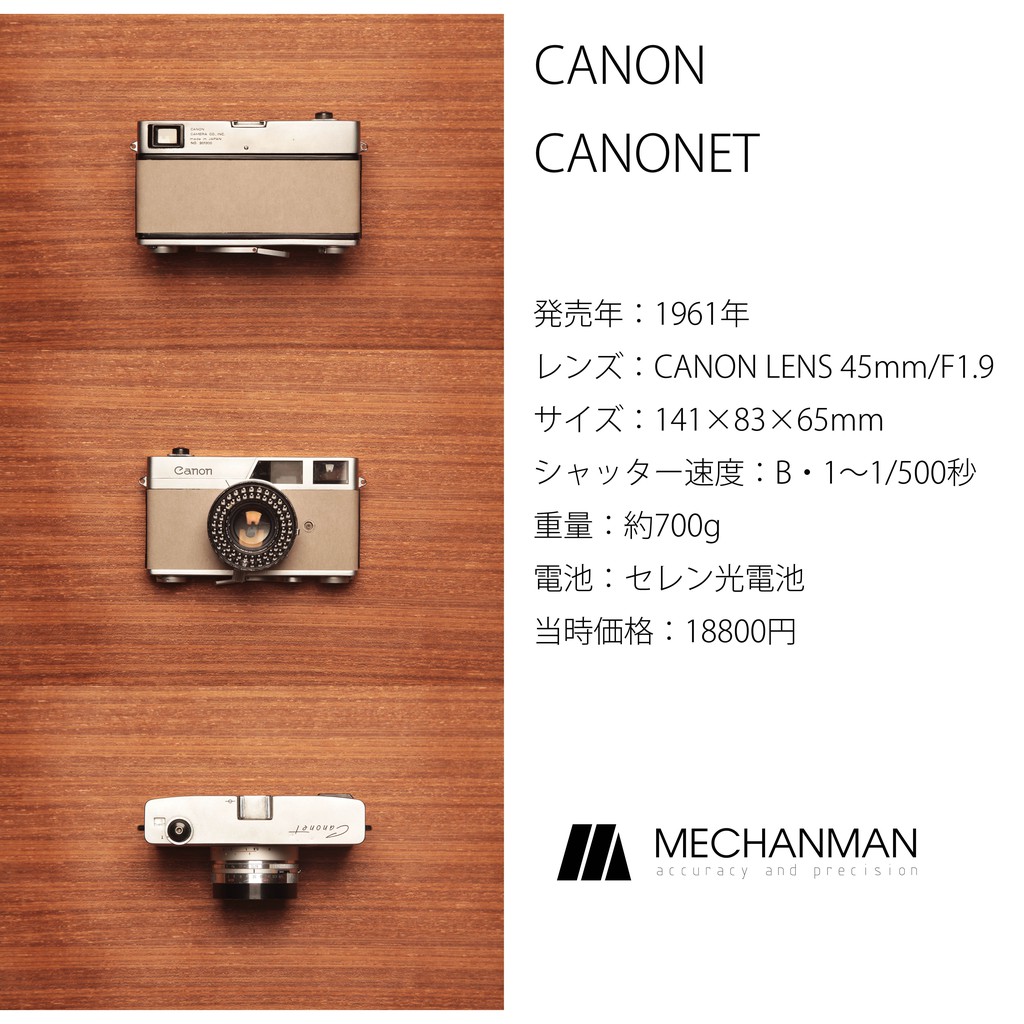 mechanman LAB吃底片的銀鹽老相機CANON CANONET(135底片全片幅)