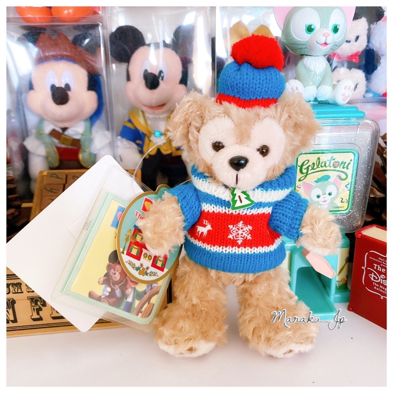 Disney 日本海洋迪士尼 早期絕版品 Duffy 聖誕節限定 冬季絕版 麋鹿繡毛衣 達菲 娃娃吊飾 鑰匙圈
