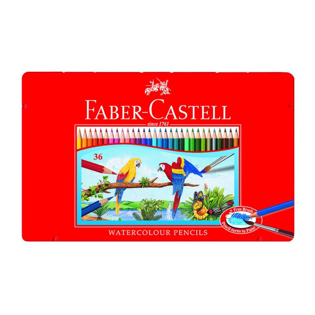 【找找美術】Faber-Castell 輝柏 學生級水性色鉛筆36色/紅色鐵盒