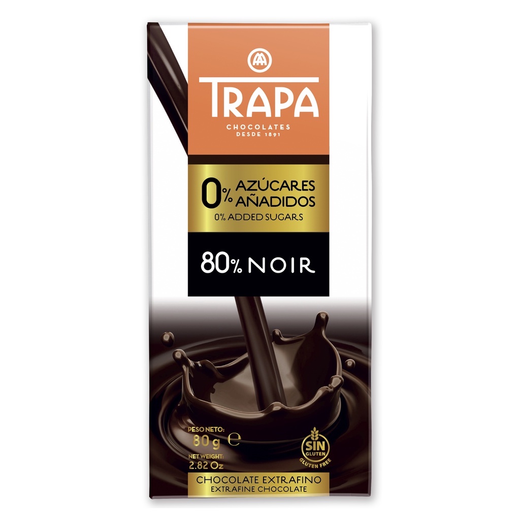 TRAPA無添加糖80%黑巧克力片　eslite誠品