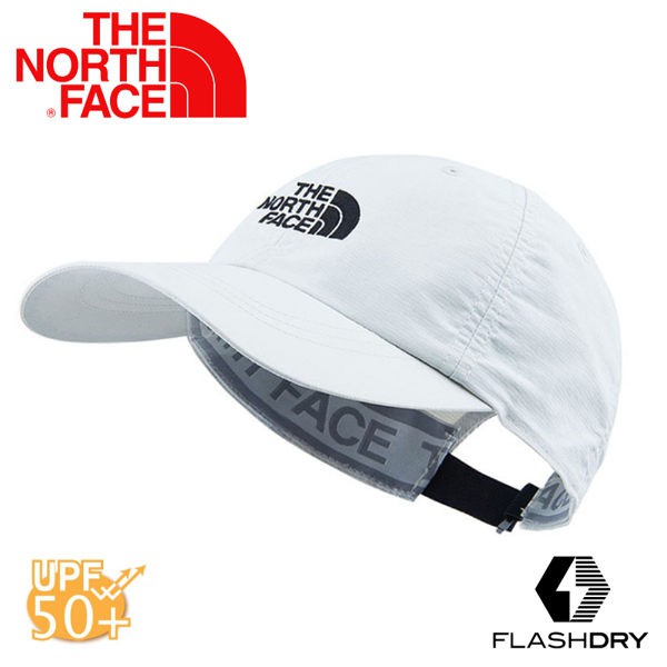 【The North Face 抗UV遮陽帽《灰白》】CF7W/運動帽/鴨舌帽/戶外健行/防曬/老帽/悠遊山水