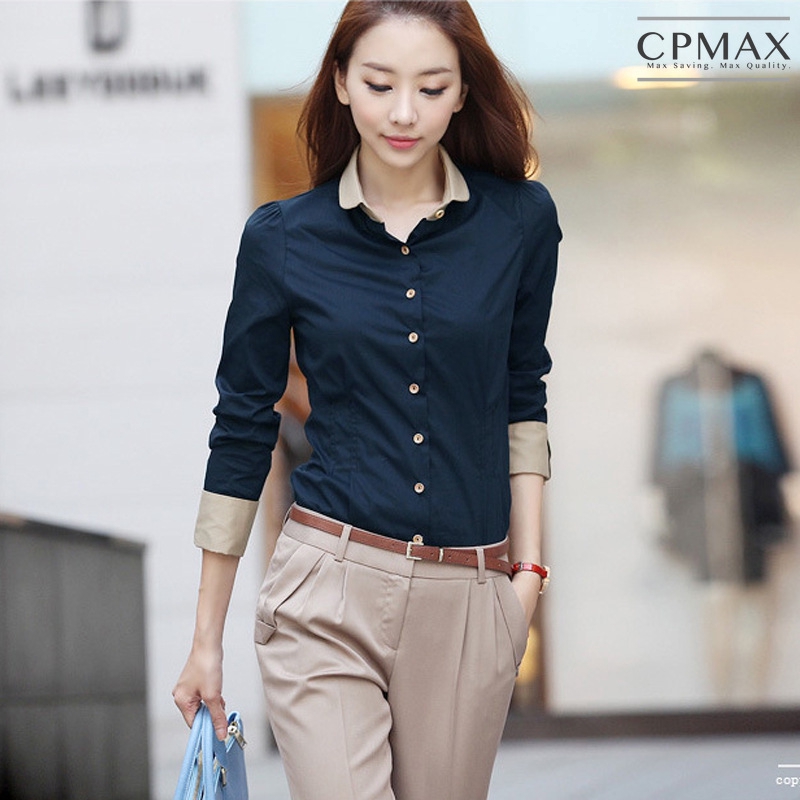 CPMAX 韓系OL上班女襯衫 女長袖襯衫 面試襯衫 上班襯衫 OL襯衫 商務襯衫 女上班 女襯衫 大碼女襯衫【W38】