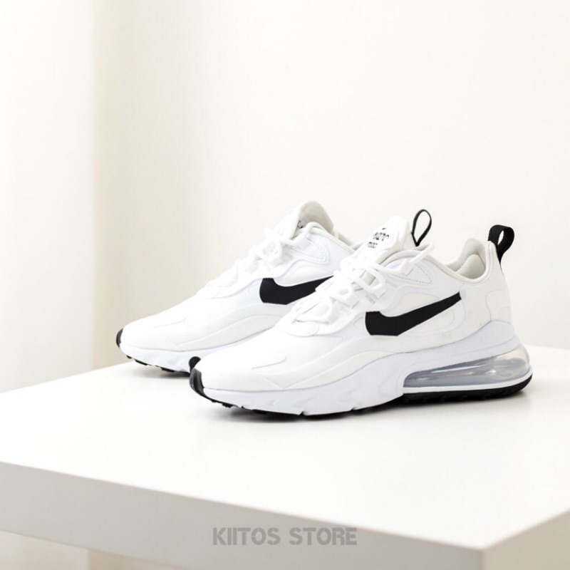 現貨 Nike Air Max 270 React 白黑黑勾全白棉花糖融雪雪女鞋ci39 101 蝦皮購物