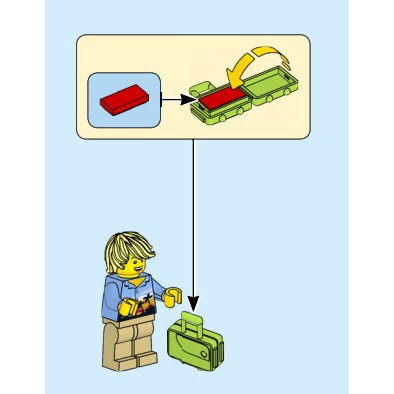 LEGO 樂高 60262 城市系列 CITY 客運飛機 拆賣 單售 人偶 乘客 男性 花襯衫 含行李箱