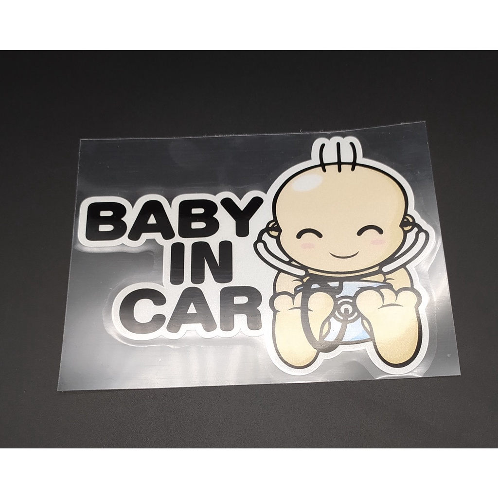 台灣 現貨 BABY IN CAR 汽車 反光 貼紙 小朋友 嬰兒 RAV4 CRV5 PRIUS FIT Q5 Q7