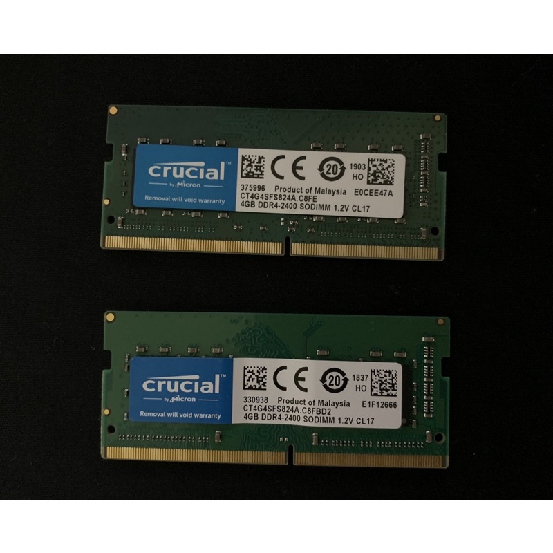 筆電-美光4G-DDR4-2400兩隻一起賣