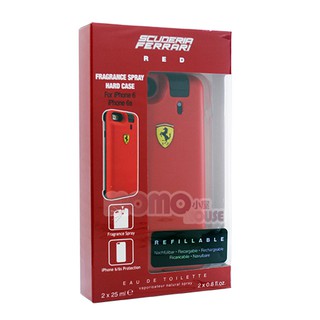 ☆MOMO小屋☆ Ferrari Red 紅色法拉利淡香水 手機殼禮盒組 (25ml*2) (IPHONE6)